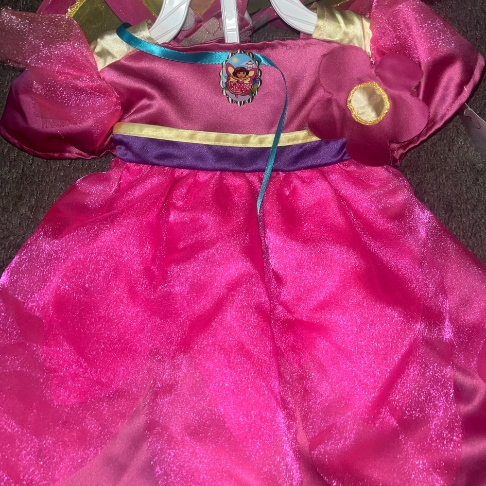 Pink and Gold Dora fairy Princess Dress